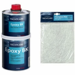 Pack YACHTCARE Résine époxy BK 1 KG - Mat De Verre Yachtcare 450g/m2 1m2