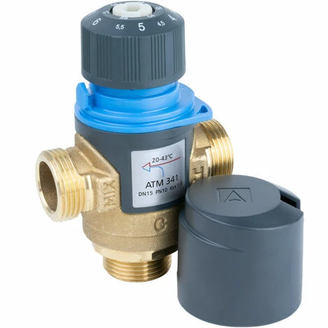 AFRISO Mitigeur Thermostatique ATM 341 DN15, G3/4", Plage De Température 20-43°C, Kvs 1.6 3 AFRISO Mitigeur Thermostatique ATM 341 DN15, G3/4", Plage De Température 20-43°C, Kvs 1.6 – Image 3