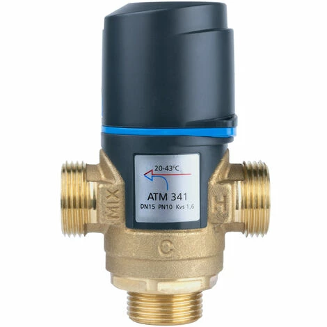 AFRISO Mitigeur Thermostatique ATM 341 DN15, G3/4", Plage De Température 20-43°C, Kvs 1.6 4 AFRISO Mitigeur Thermostatique ATM 341 DN15, G3/4", Plage De Température 20-43°C, Kvs 1.6 – Image 4